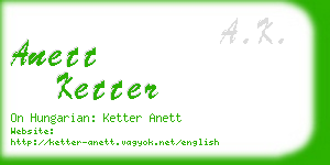 anett ketter business card